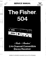 Fisher 504 - Service Manual 